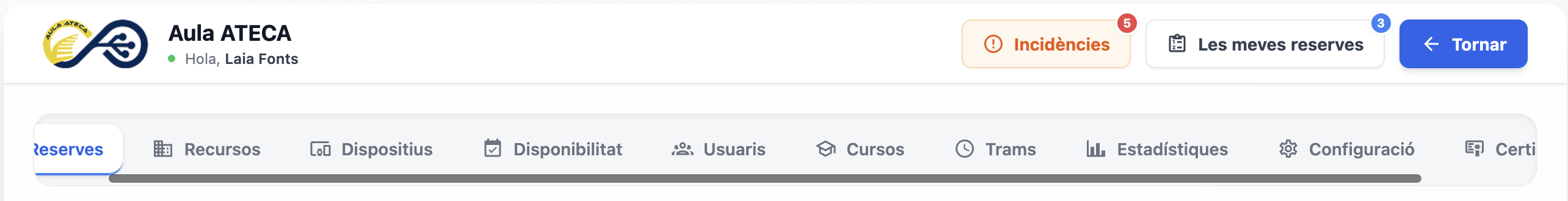 menu admin